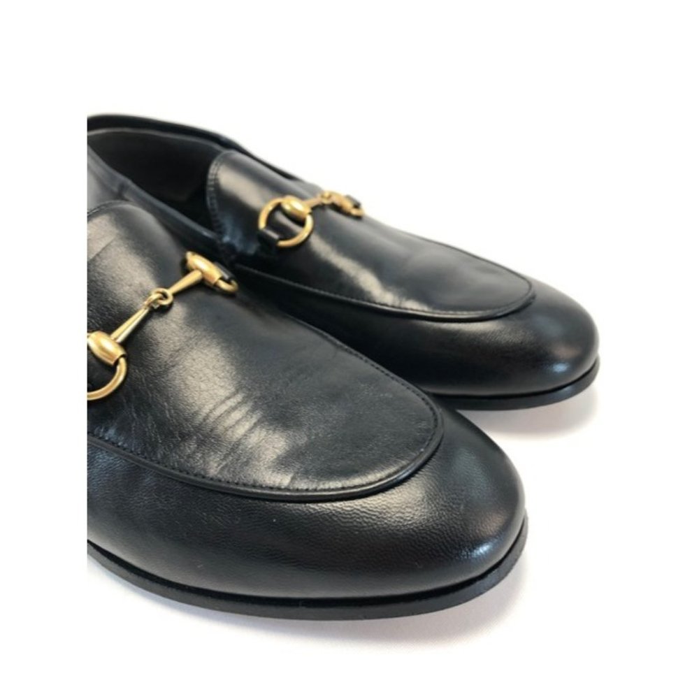 GUCCI Black Horsebit Brixton Leather Loafers Flats Size EU:38.5 - Picture 2 of 11